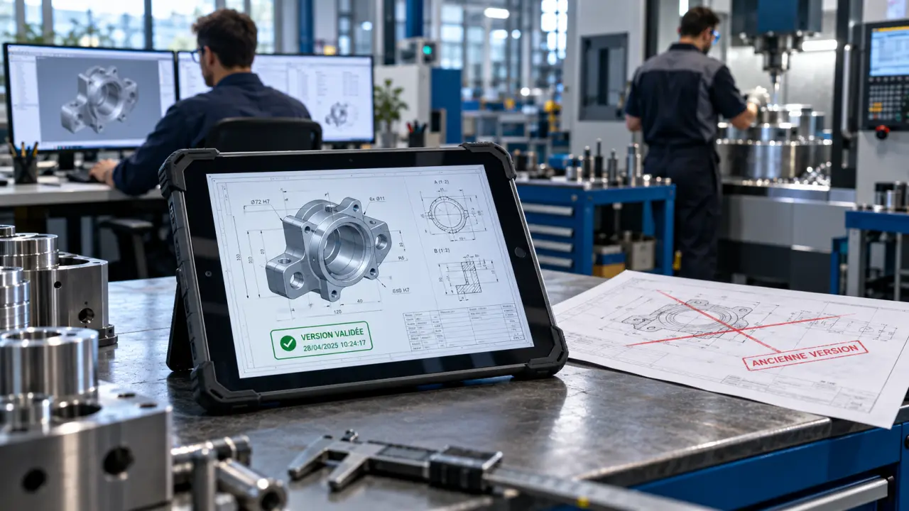 GED industrie : la bonne version du plan, du bureau d’études à l’atelier